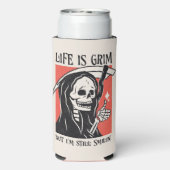 Het leven is grimmig grappig maaier grappige sarca (Seltzer Achterkant)