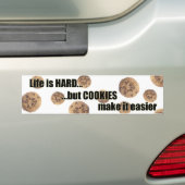 Het leven is HARD...maar COOKIES maken de sticker  (Op auto)