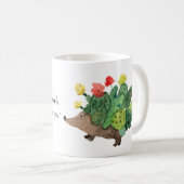 Het leven is hard, maar jij ook Egel Cactus Koffiemok (Voorkant rechts)