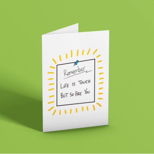 Het leven is hard, maar jij ook. kaart