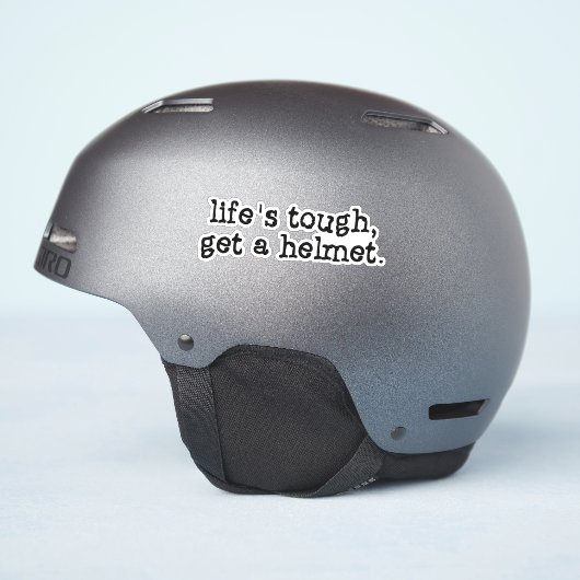 Het leven is hard, pak een helm sticker (Helm Zijkant)