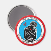 Het leven is heerlijk 3 Red_3-inch Round Magnet Magneet (Voorkant / Achterkant)