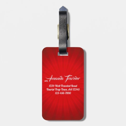 Het leven is het grootste avontuur bagagelabel (Achterkant verticaal)