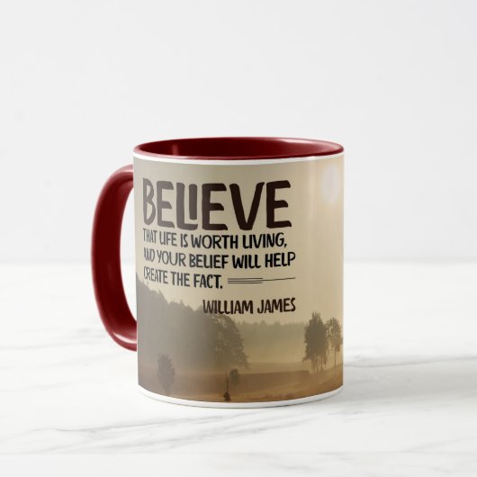 Het leven is het leven waard mok (Voorkant links)