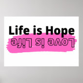 Het leven is hoop dat liefde het leven is | motiva poster (Voorkant)