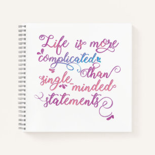 Het leven is ingewikkelder Persoonlijke Groeisloga Notitieboek