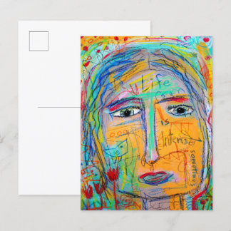 Het leven is intens briefkaart