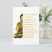 het leven is ironisch dat het verdriet vergt om ge bedankkaart (Staand voorkant)