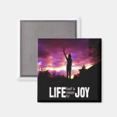 Het leven is Joy Magnet Magneet (Voorkant / Achterkant)