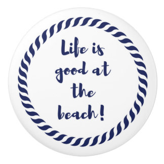 Het leven is... keramische knop