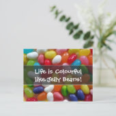 Het leven is kleurrijk als Jelly Beans Briefkaart (Staand voorkant)