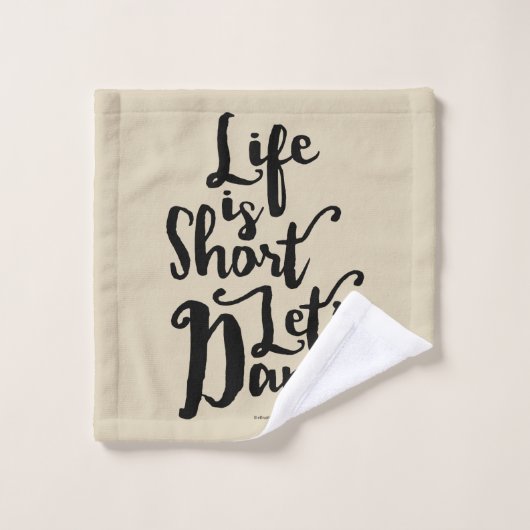 Het leven is kort. bad handdoek (Wasdoekje)