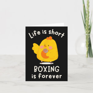 Het leven is kort boksen is voor altijd trainingsm kaart