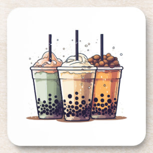 Het leven is kort, drink de boba bier onderzetter