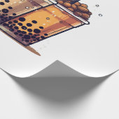 Het leven is kort, drink de boba cadeaupapier (Hoek)