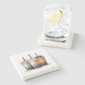 Het leven is kort, drink de boba stenen onderzetter (Zijkant)