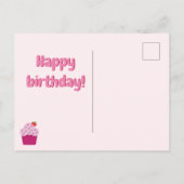 Het leven is kort, eet de taart! Schattige verjaar Briefkaart (Achterkant)