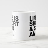 Het leven is kort en ik ben grappig. jumbo mok (Voorkant)