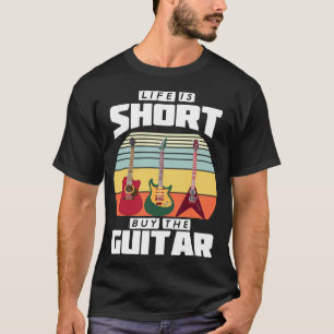 Het leven is kort Koop de Guitar Mannen grafische T-shirt