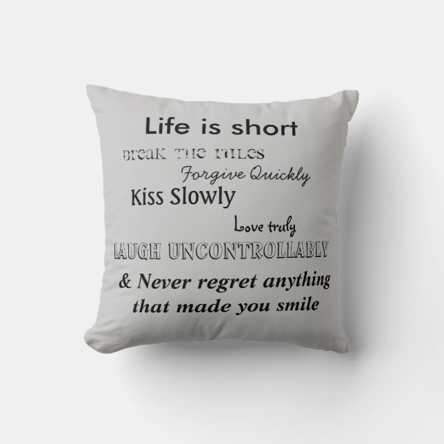 Het leven is kort kussen (Voorkant)