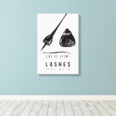 Het leven is kort, maar je moet niet weg. canvas afdruk (Insitu (Houten vloer))