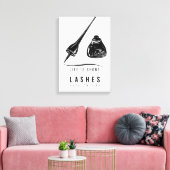 Het leven is kort, maar je moet niet weg. canvas afdruk (Insitu (Woonkamer))