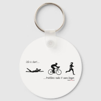 Het leven is kort..triathlons lijken langer. sleutelhanger