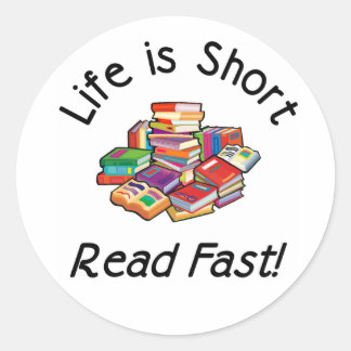 Het leven is Korte Ronde Stickers, 2 grootte Sticker