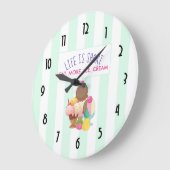 Het leven is korter dan eten meer ijskap grote klok (Hoek)