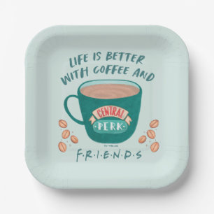 Het leven is leuker met koffie en FRIENDS™ Papieren Bordje