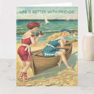 Het leven is leuker met vrienden Groet Kaart