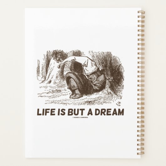 Het leven is maar een droomwonderland dat de rode  planner (Achterkant)