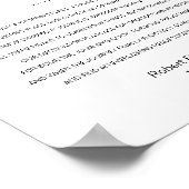 Het leven is maar een stopgezet herdenkingsgedicht poster (Hoek)