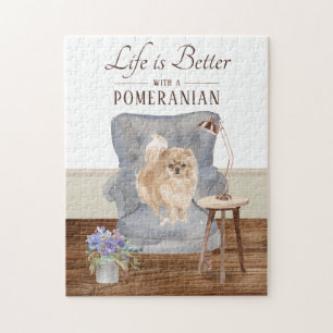 Het leven is met een POMERANSE puzzel