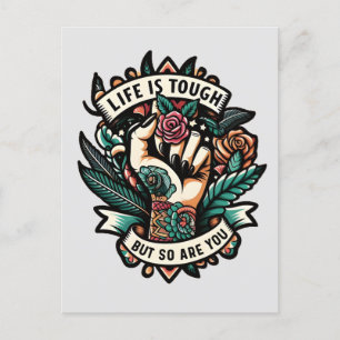 Het leven is moeilijk, dus jij ook. briefkaart