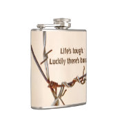 Het leven is moeilijk. Gelukkig is er drank. ! Heupfles (Rechts)