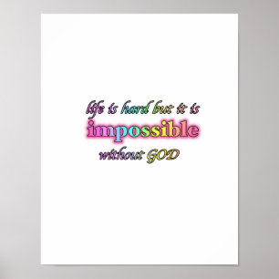 Het leven is moeilijk zonder God Poster