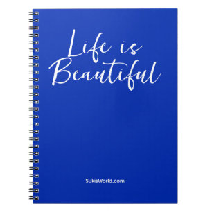 Het leven is mooi Blauw Bedrijfsnaam Blog Brand Notitieboek