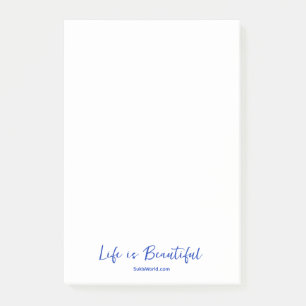 Het leven is mooi Blauw Blog Brand Website Post-it® Notes