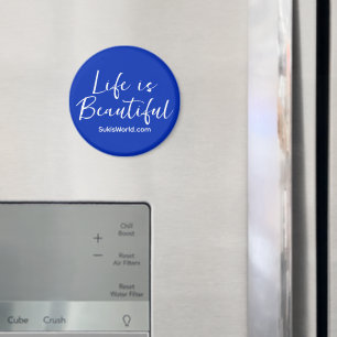 Het leven is mooi Blue Brand Blog Website Magneet