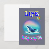 Het leven is mooi Hermanus Afrika September Whale Bedankkaart (Voorkant / Achterkant)