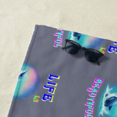 Het leven is mooi Hermanus Afrika September Whale Strandlaken (In situ)