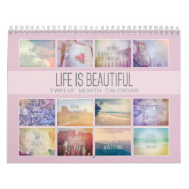 Het leven is mooi Inspirerend | Pastel foto's Kalender
