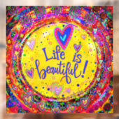 Het leven is mooi  “Inspirivity” Raamsticker (Vel 2)