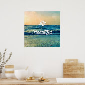 Het leven is mooi poster (Keuken)