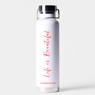 Het leven is mooi Red Business Blog Brand Waterfles