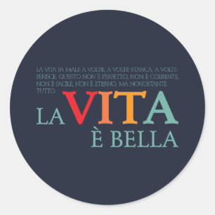 Het leven is mooi ronde sticker