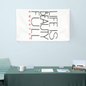 Het leven is mooi spandoek (Beurs)