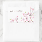 Het leven is mooie Cherry Blossoms Sticker (Tas)