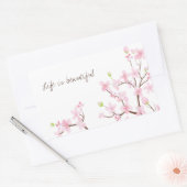 Het leven is mooie Cherry Blossoms Sticker (Envelop)